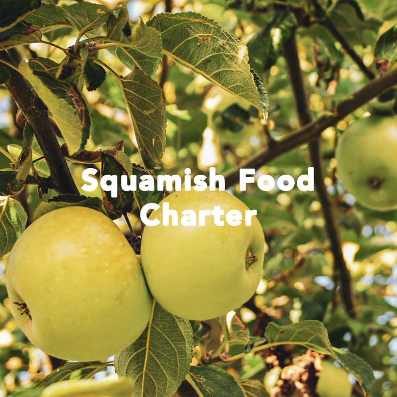 apples growing with text ' squamish food charter'